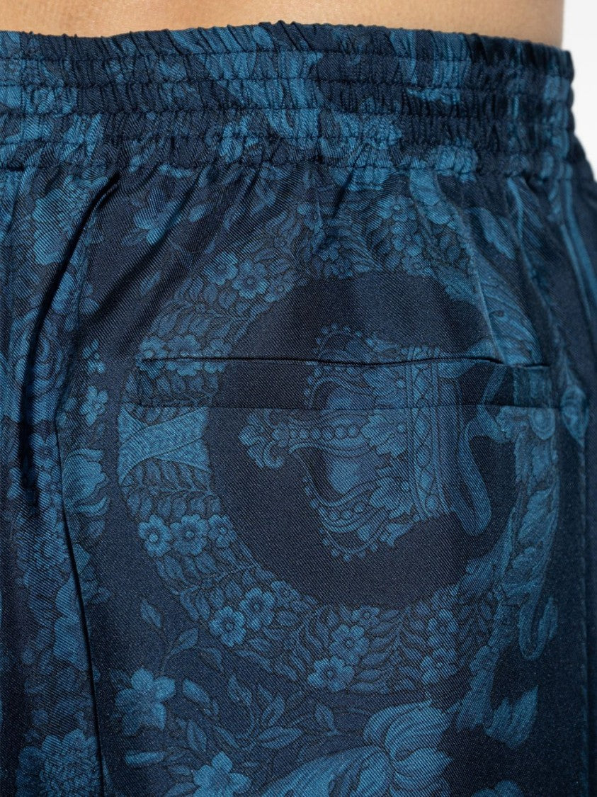 Versace Relaxed Baroque Patterned Silk-Nylon Shorts