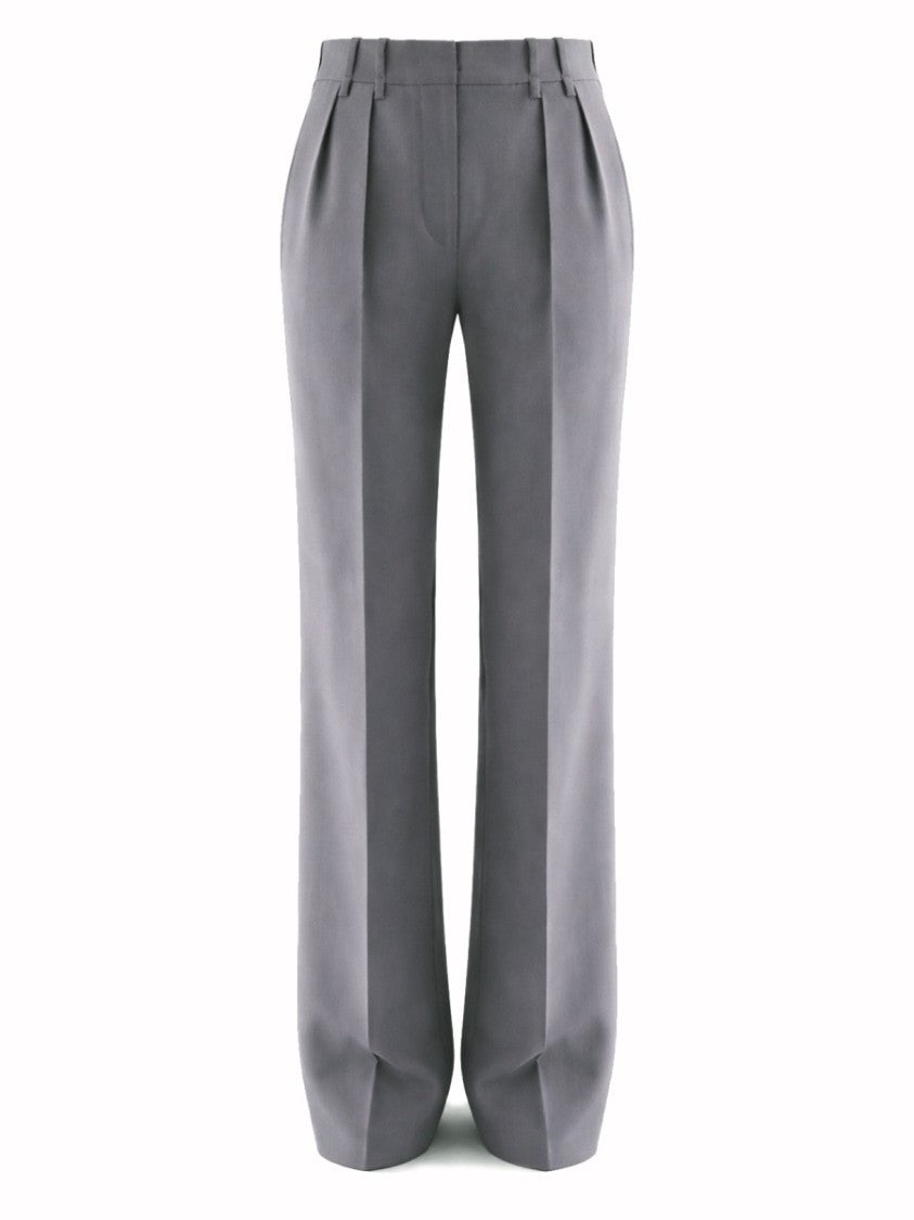 Jil Sander Muted Grey High-Waisted Wool Gabardine Pants