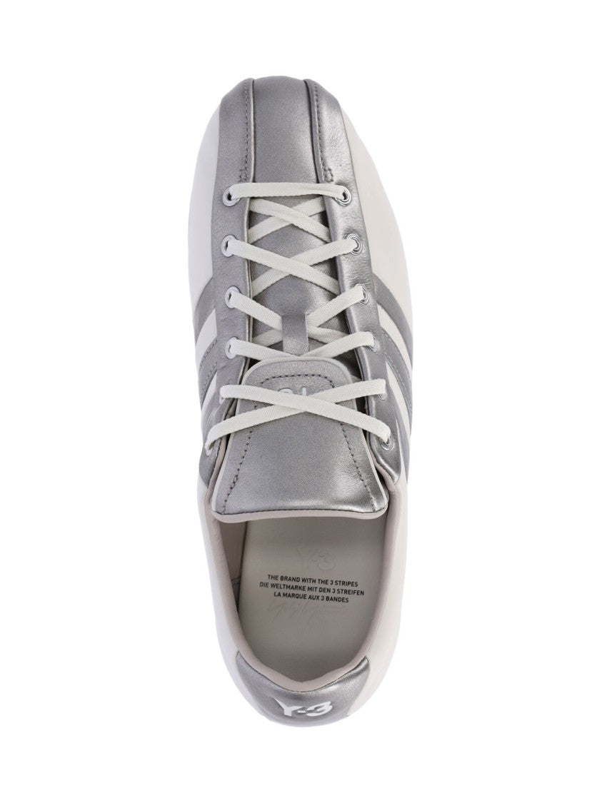 Y-3 White Field Leather Suede Sneakers