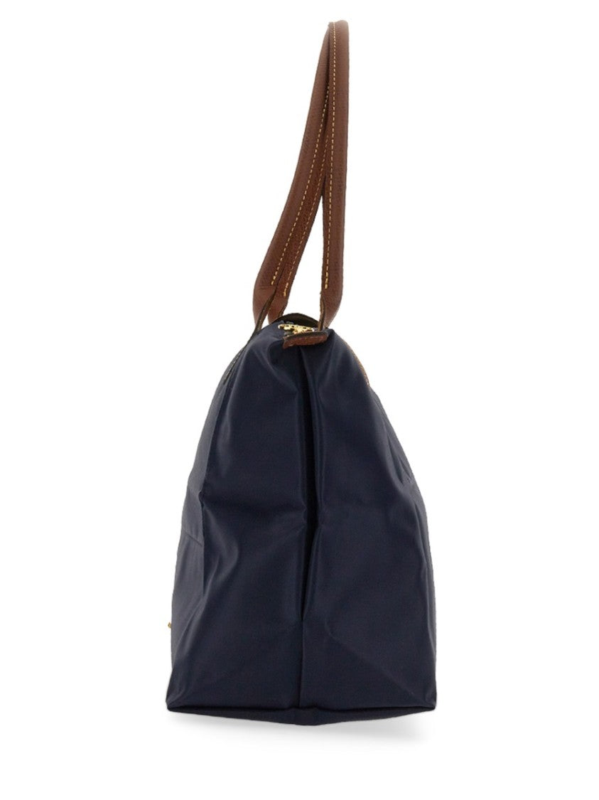 Longchamp Le Pliage Original Medium Leather-Accent Tote Bag