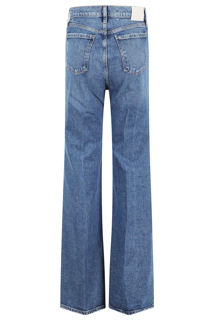 Citizens Of Humanity Blue Kimberly 70S Flare Five-Pocket Cotton-Blend Jeans