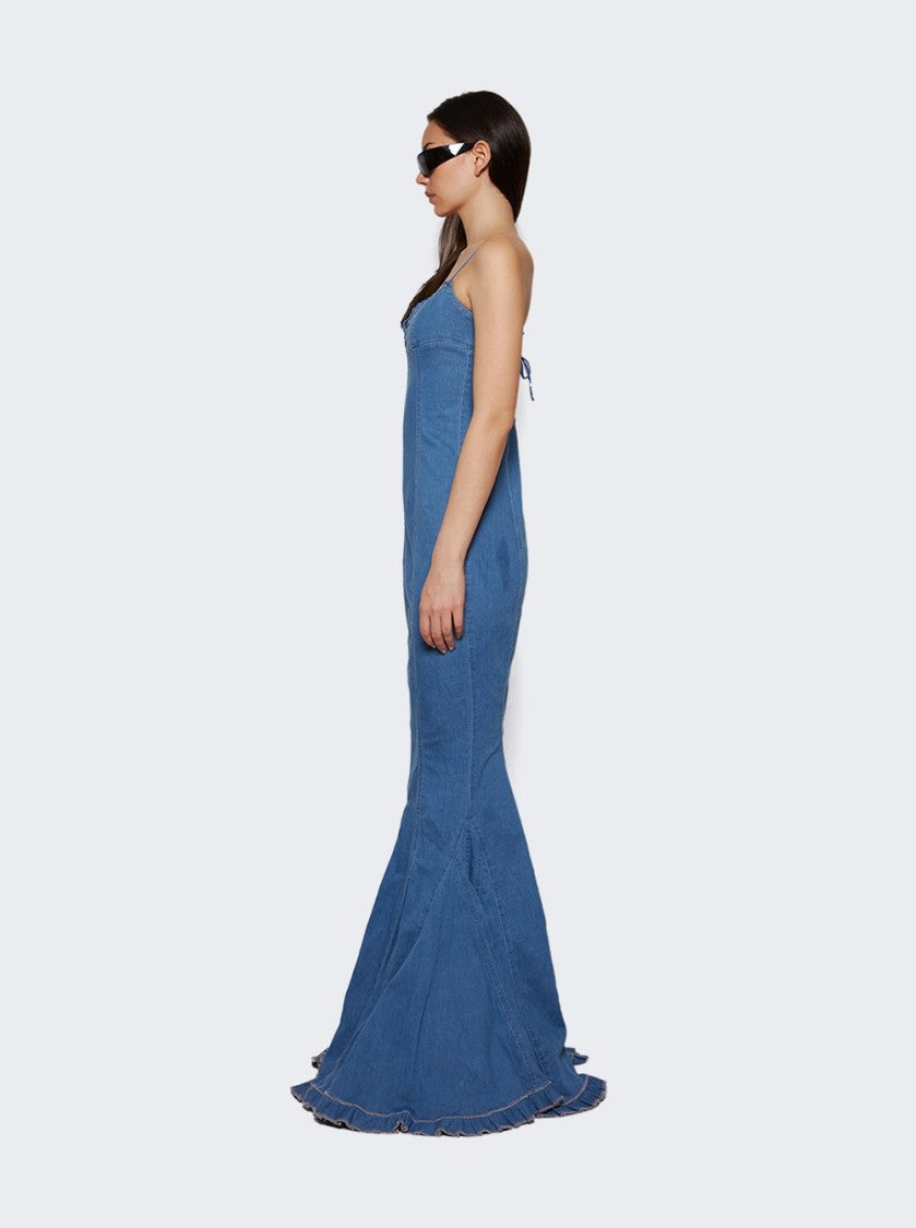 Ludovic De Saint Sernin Mermaid Long Dress Light Blue