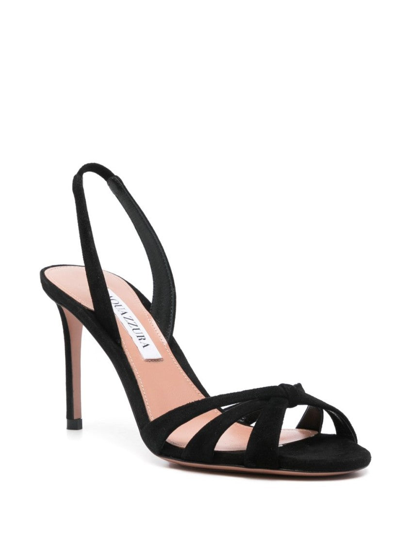 Aquazzura Open-Toe Slingback Sandals With Knot Detail