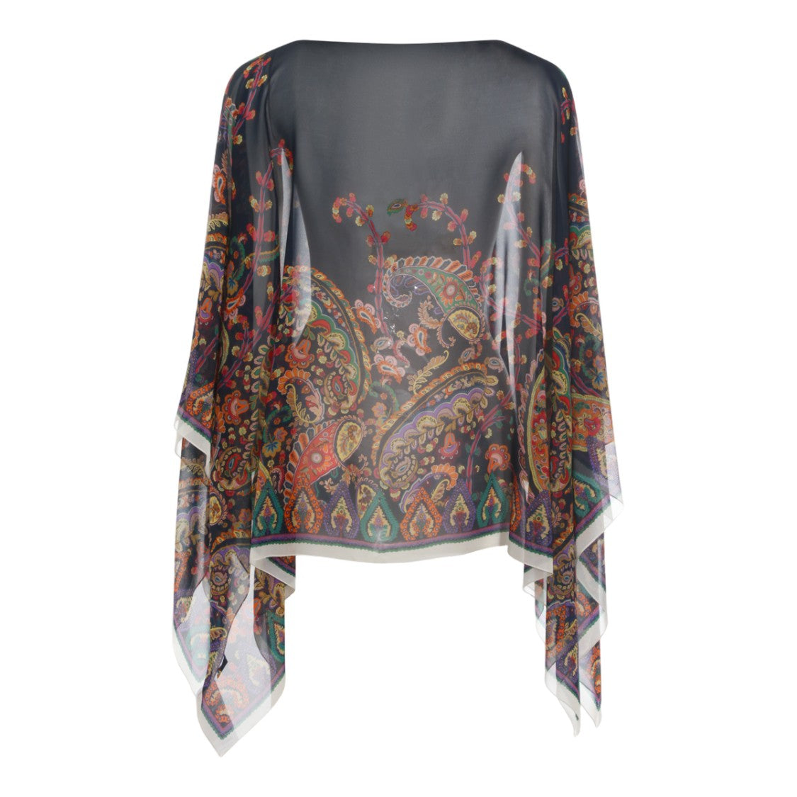 Etro Flowing Asymmetrical Hemline Top With Paisley Pattern