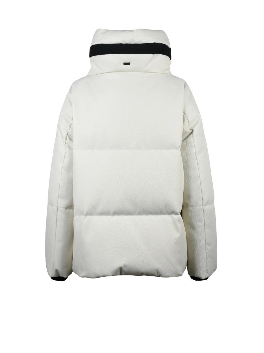 Herno Laminar White Side Slits Polyester Down Jacket