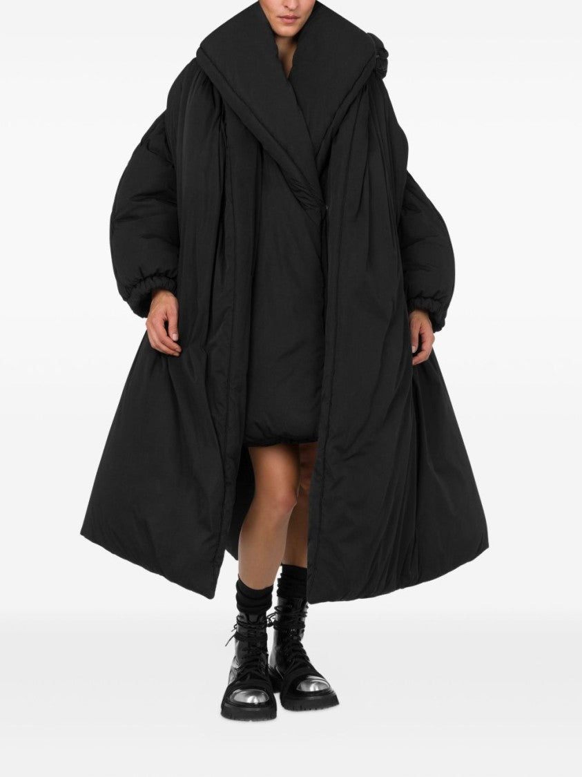 Moschino High Collar Black Down Coat