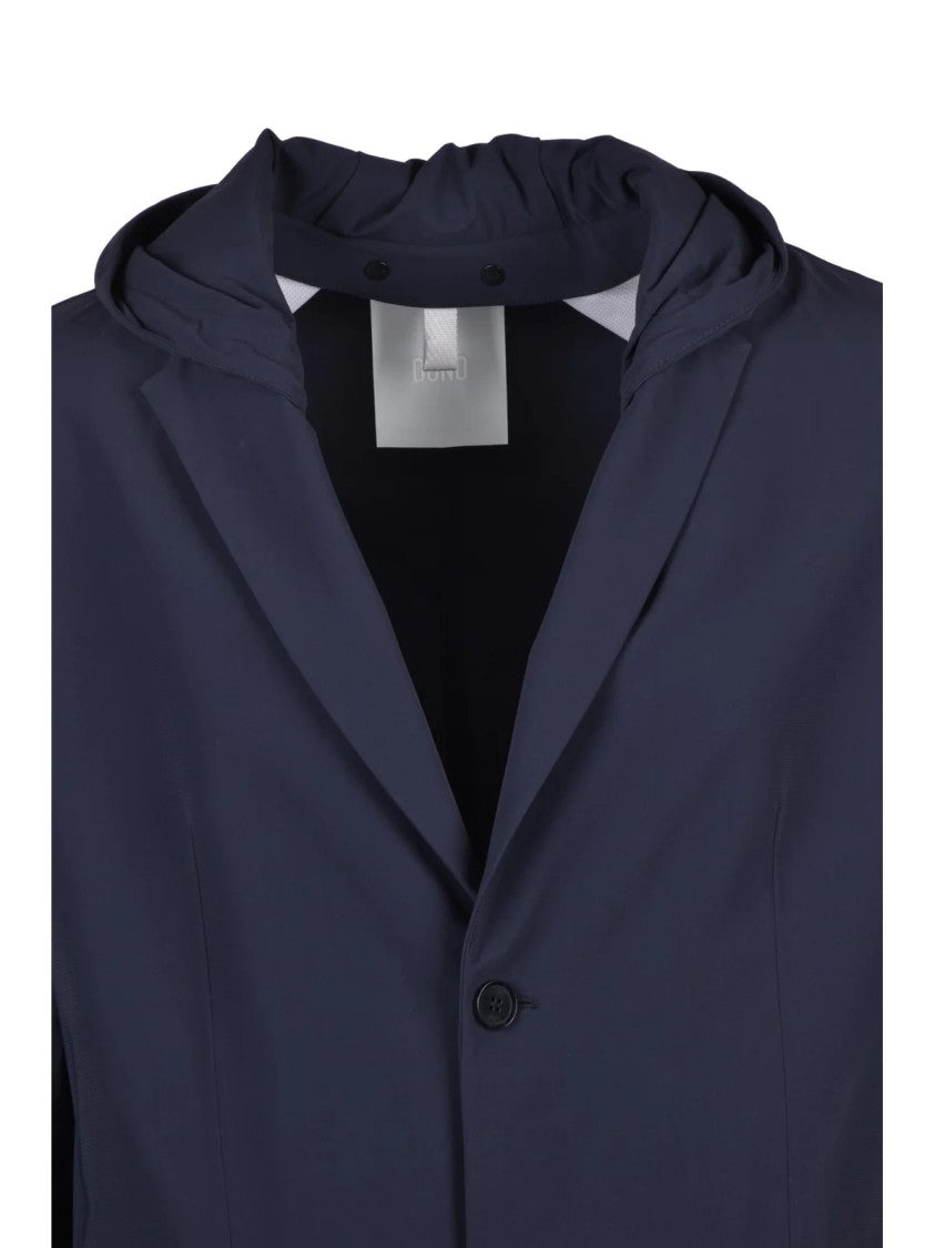 Duno Lightweight Technical Fabric Nylon Jacket With Button Closure