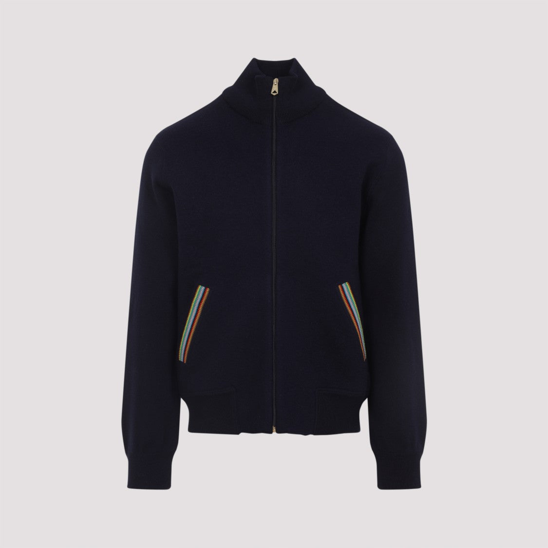 Paul Smith Zip-Up Jacket With Colorful Striped Accents