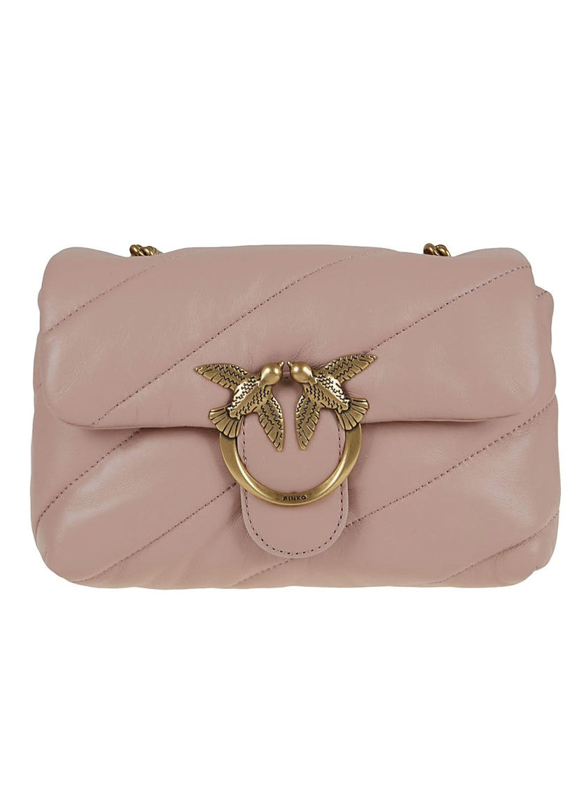 Pinko Quilted Calfskin Love Puff Shoulder Bag