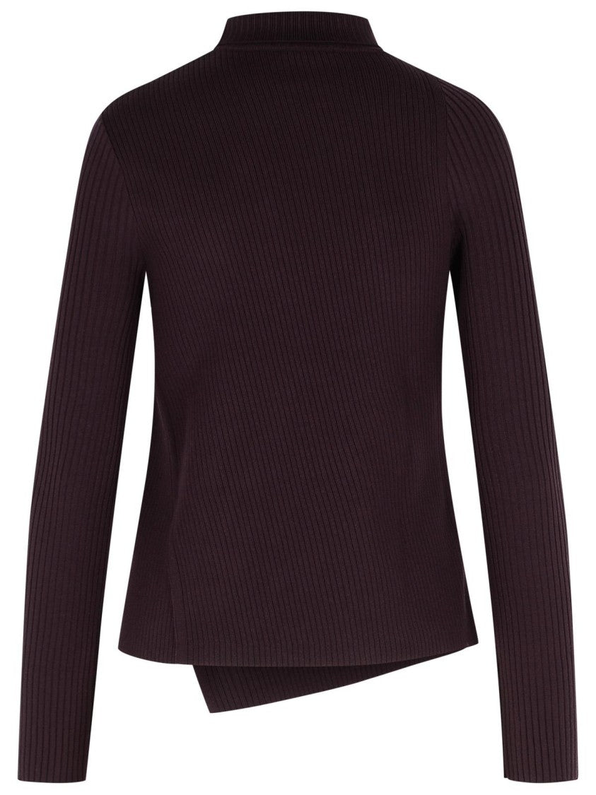 Courrèges Oblique' Burgundy Viscose Blend Sweater