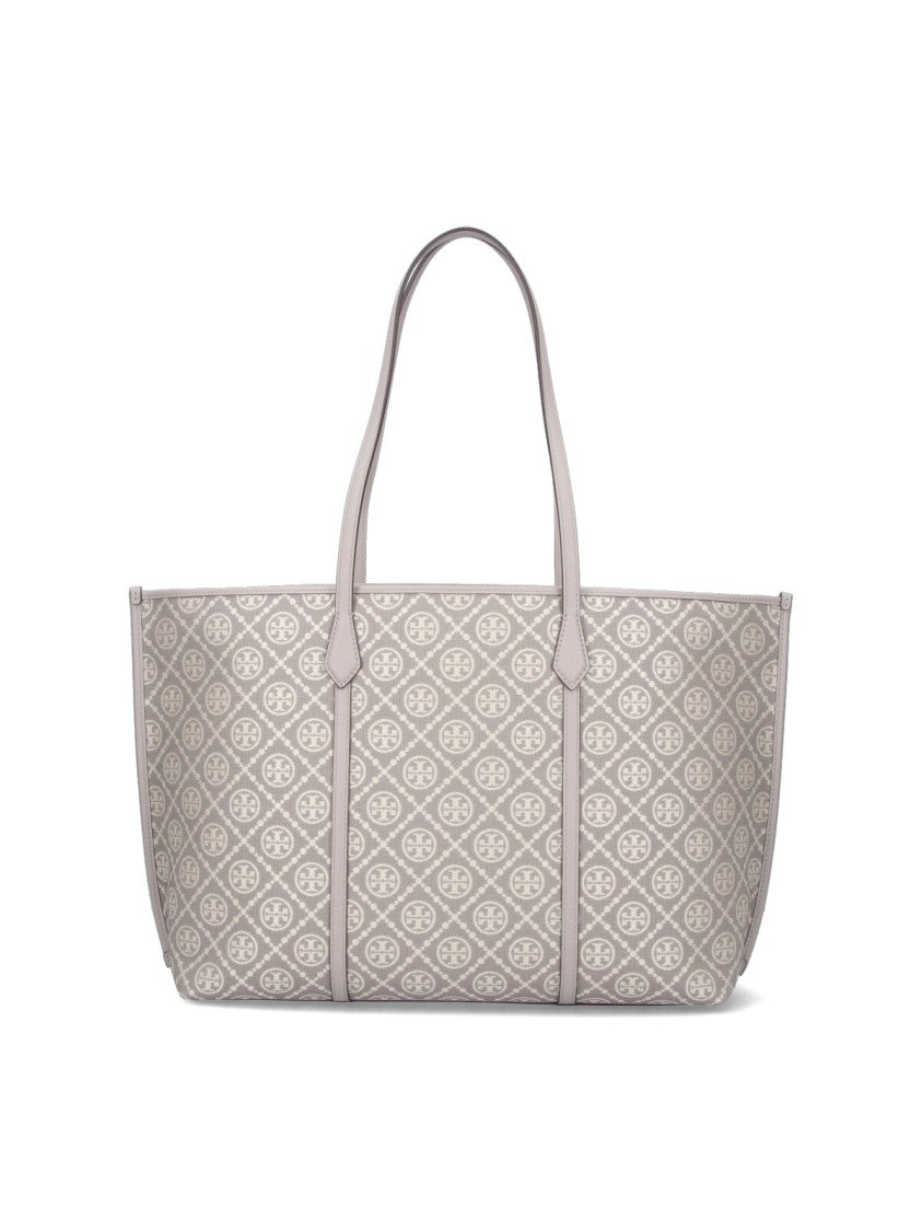 Tory Burch "Perry T" Shopper Bag – Grey