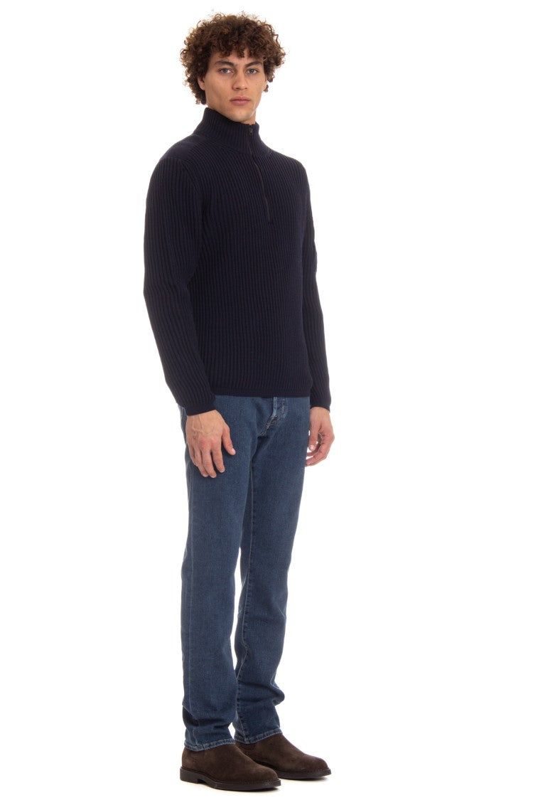 C.P. Company Half-Zip Wool Costa Inglese Sweater