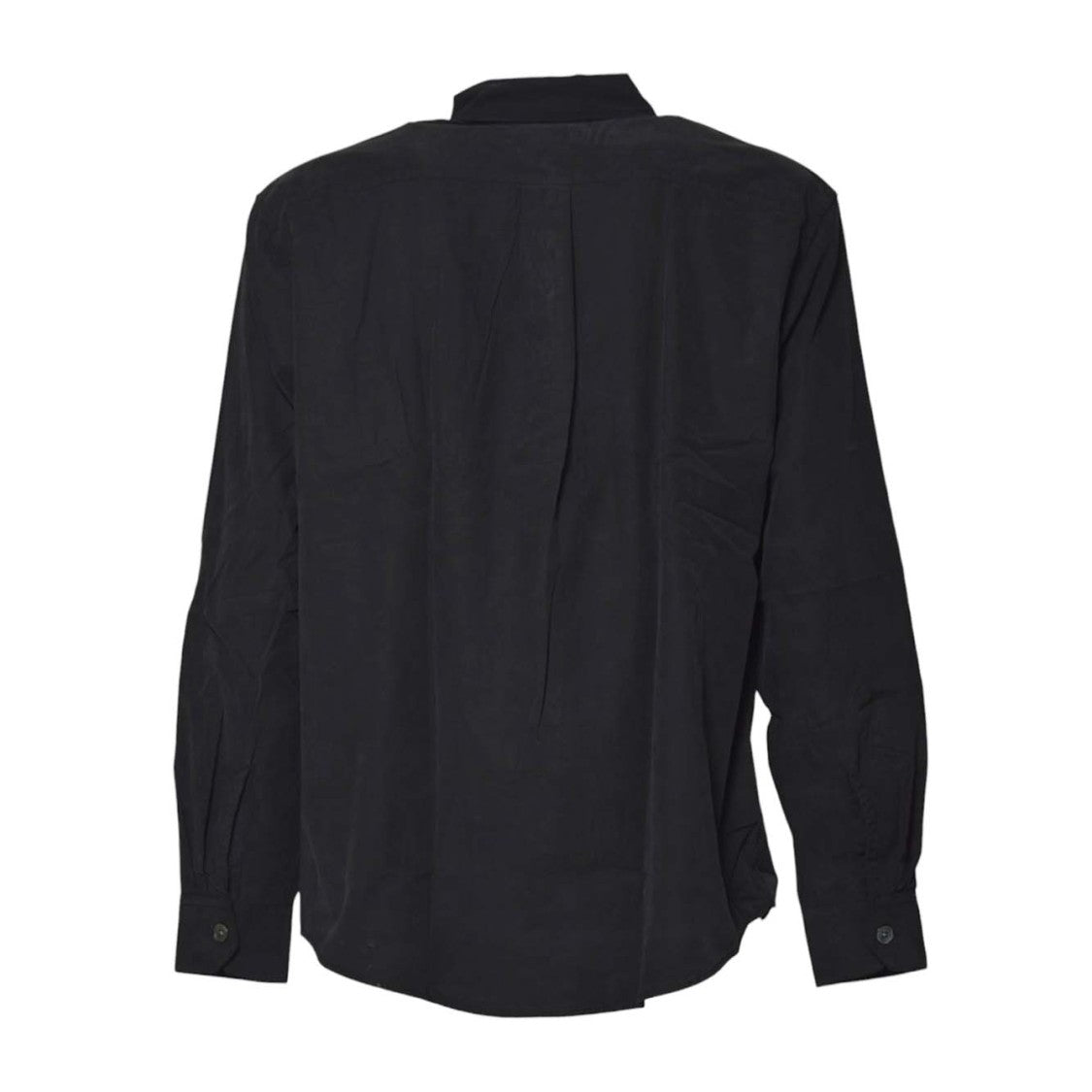 Our Legacy Classic Black Button-Up Shirt With Pointed Collar And Buttoned Cuffs