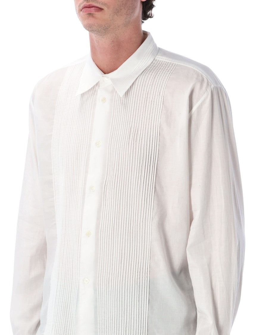 Our Legacy Promise White Cotton Pleats Shirt