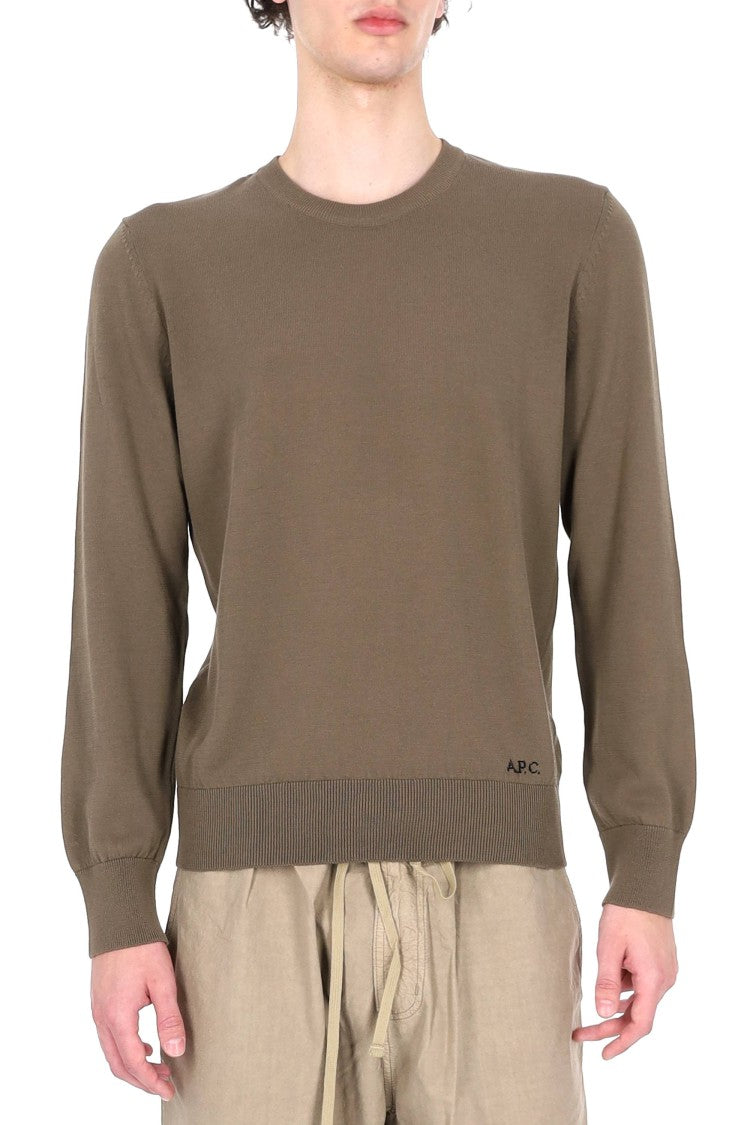 A.P.C. Long-Sleeve Side Logo Cotton Sweater