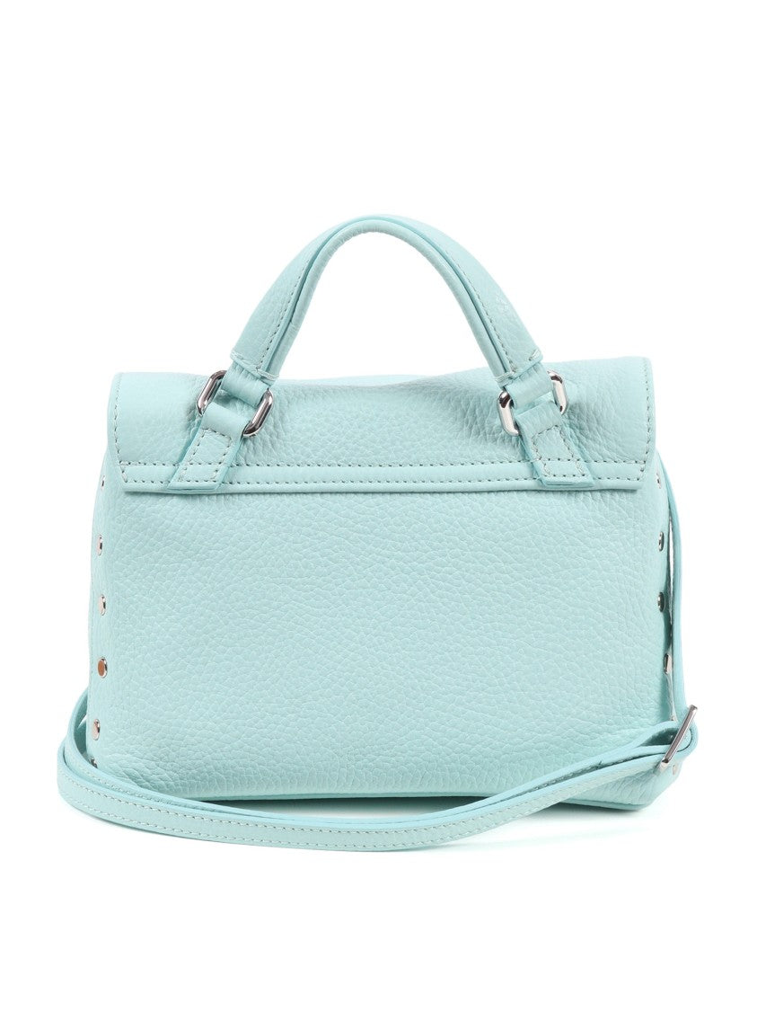 Zanellato Srl Blue Celentano Daily Pebbled Leather Handbag
