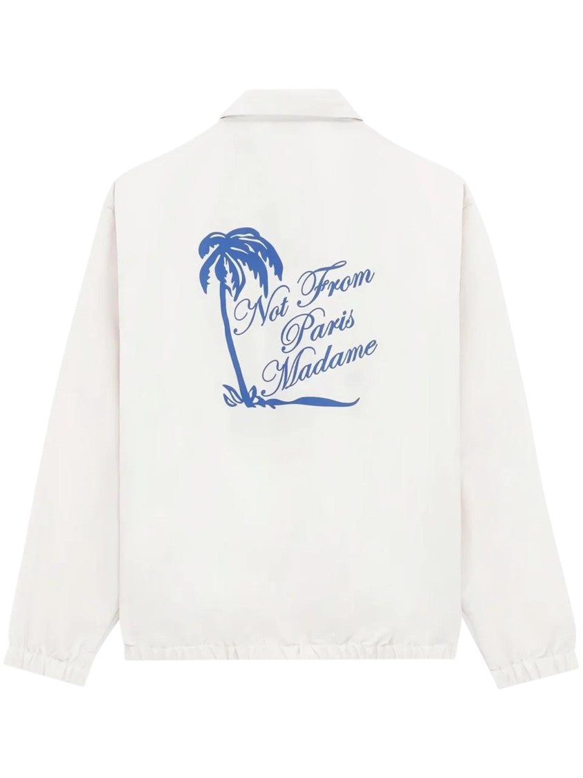 Drôle De Monsieur Beige Casual Jacket With Classic Collar