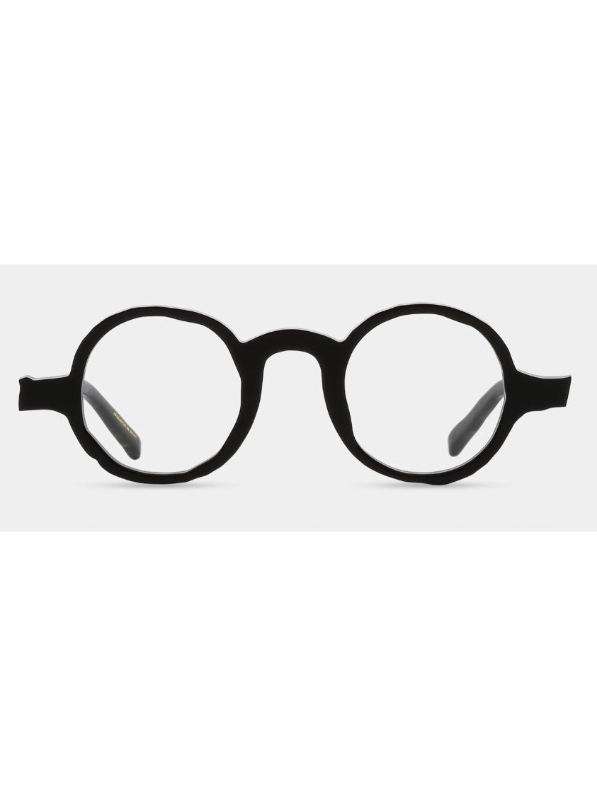 Masahiromaruyama Oval Black Acetate Optical Frames With International Fit
