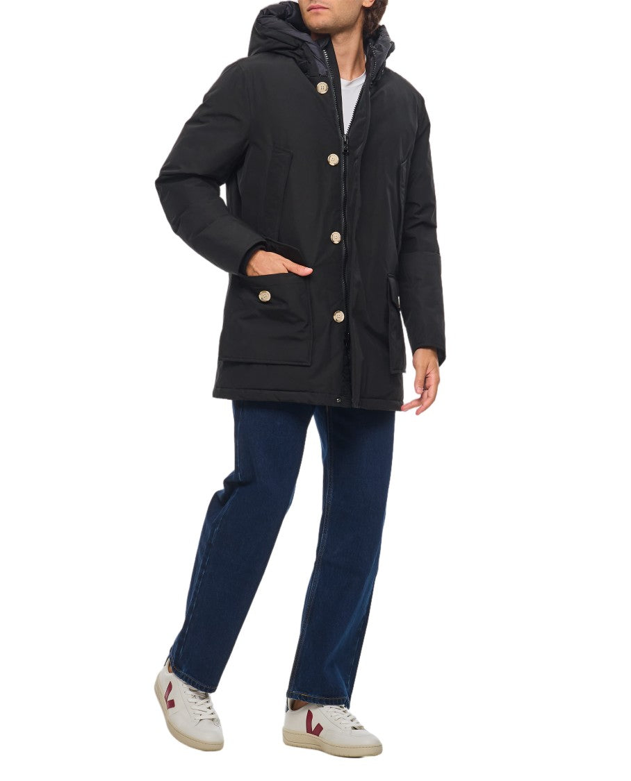 Woolrich Black Artic Hooded Multi-Pocket Parka