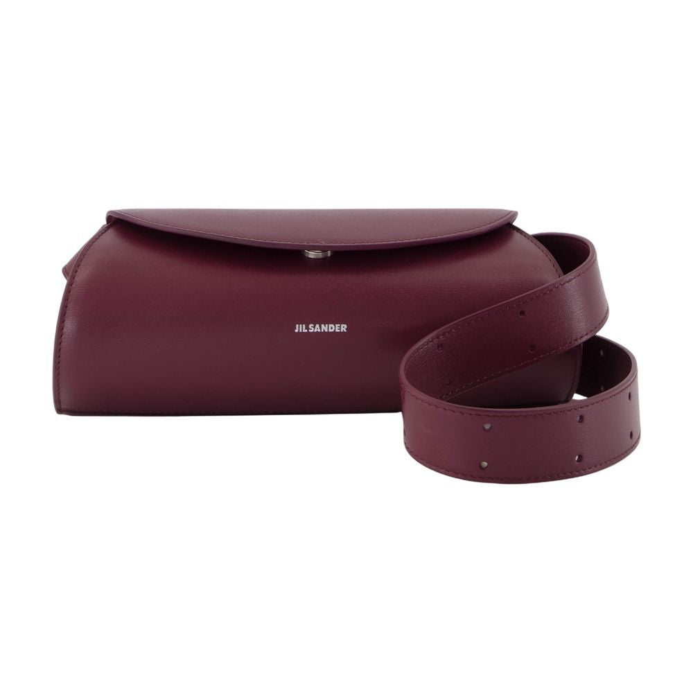 Jil Sander Cannolo Mini Purse - Leather - Burgundy