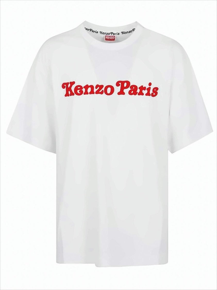 Kenzo Short-Sleeve Cotton T-Shirt With Iconic Tiger Graphic