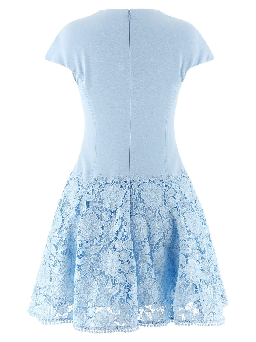 Self-Portrait 'Blue Crepe Lace' Dress