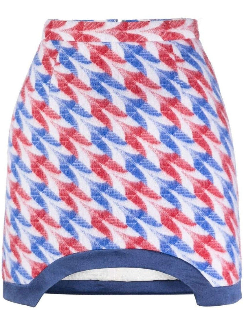 Casablanca Aviation Check Pencil Skirt