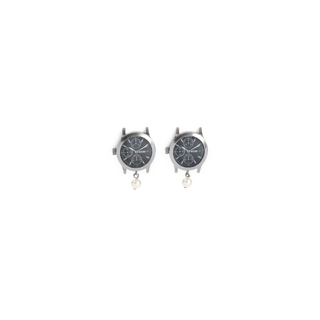 Moschino Metallic Brass Blend Earrings