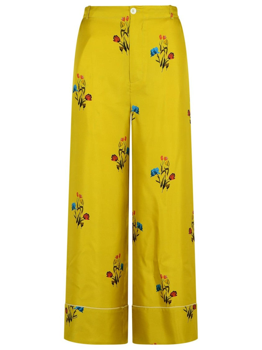 Marni Mustard Silk Pants