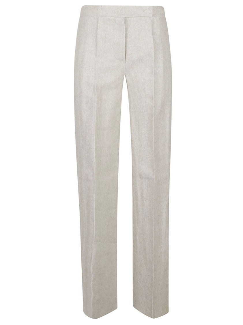 Max Mara Straight-Leg Tailored Trousers With Subtle Crease