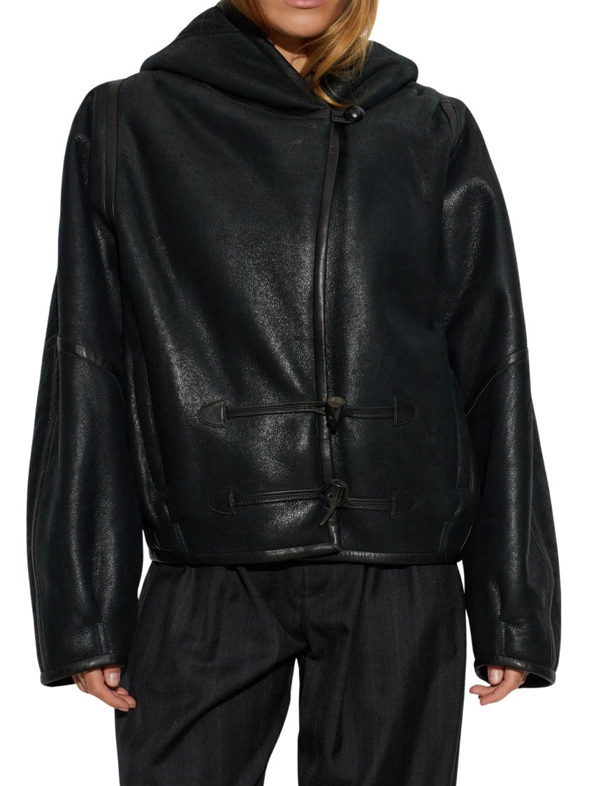 Isabel Marant Amiel Coat Black Lambskin Leather Jacket