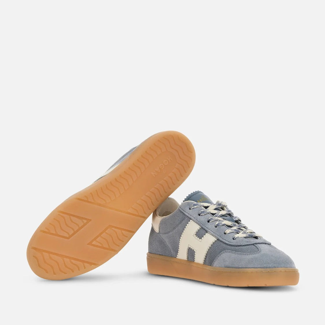 Hogan Cool Lace-Up Sneakers In Calfskin And Sheepskin