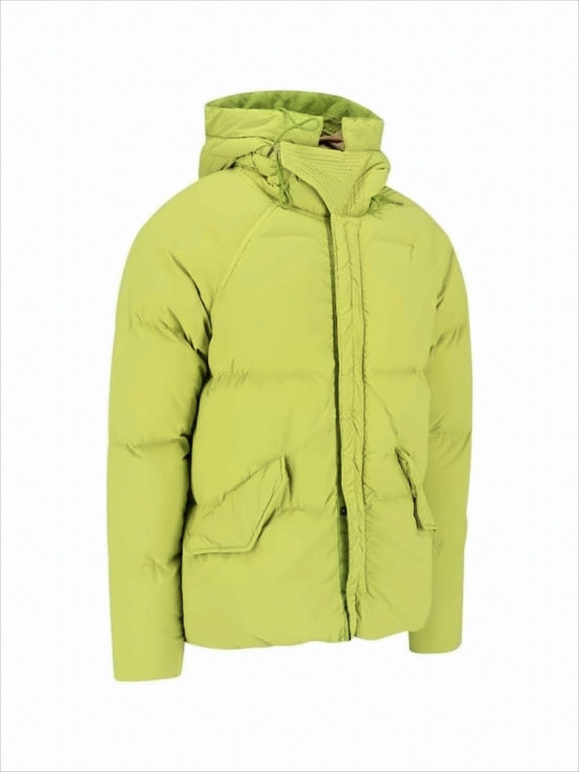 Ten C Lime Green Quilted Padded Jacket