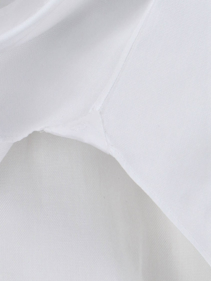 Finamore Timeless White Button-Down Shirt With Structured Collar