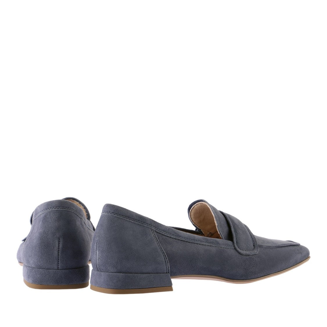 Högl Blue Perry Strap Detail Suede Loafers