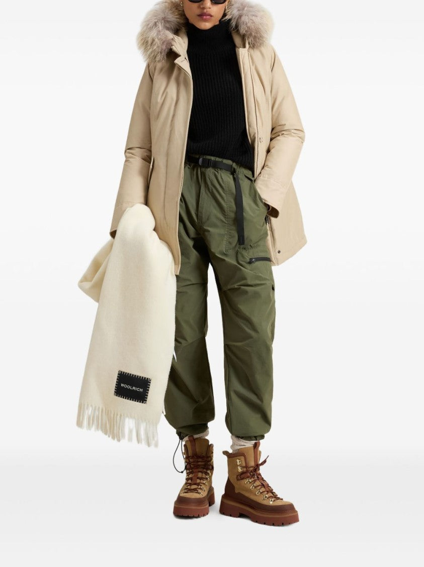 Woolrich Beige Parka With Fitted Silhouette