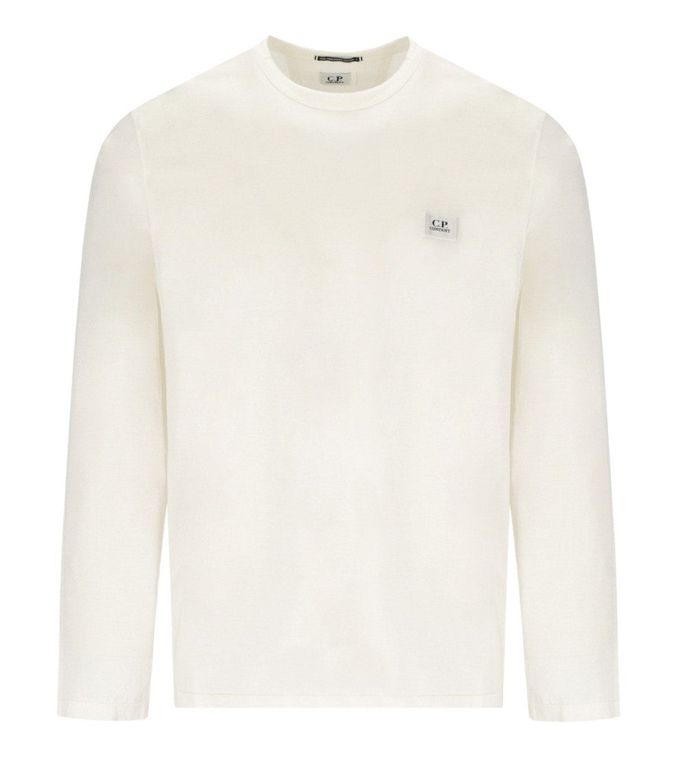 C.P. Company Gauze White Long Sleeved T-Shirt