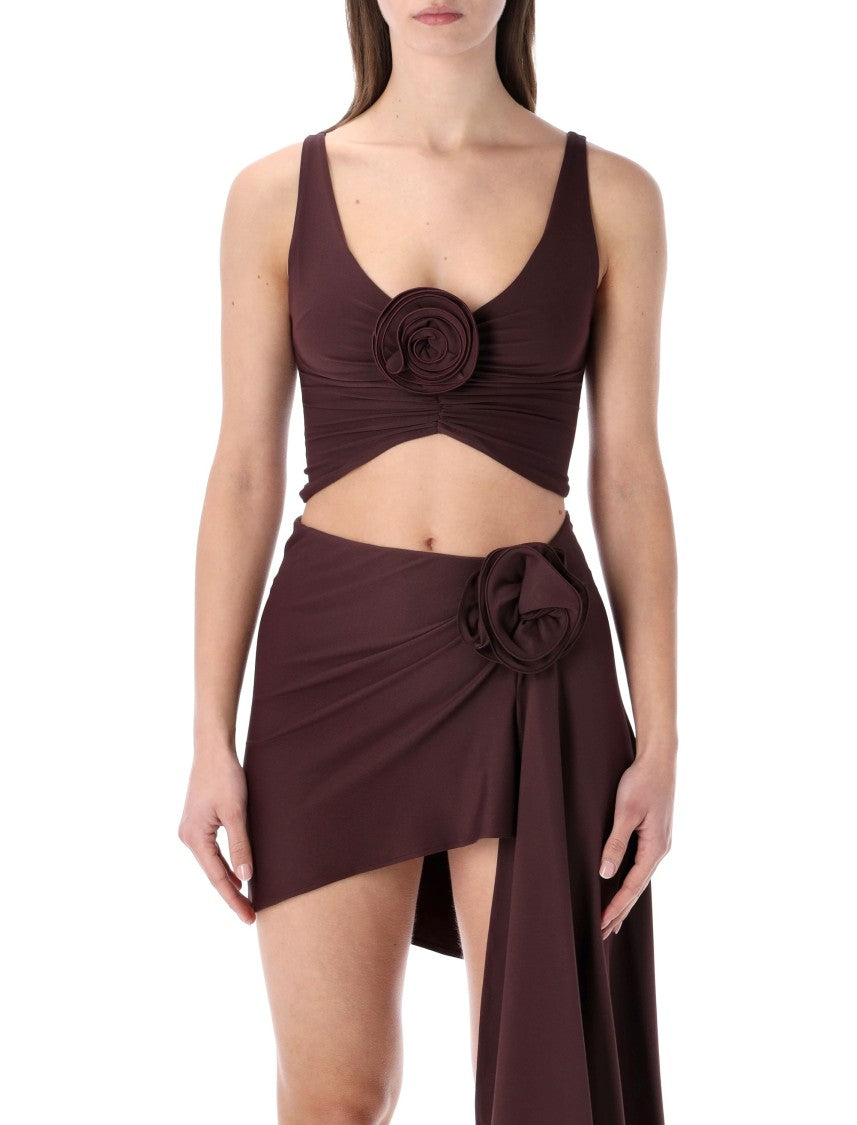 Magda Butrym Three Dimensional Rose Swim Top