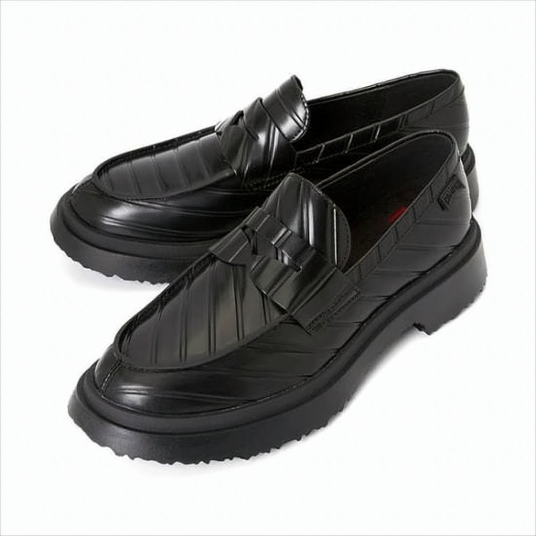 Camper Classic Penny Strap Loafers With Polished Finish