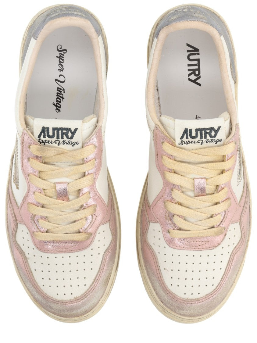 Autry Pastel Pink Super Vintage Cow Leather Sneakers