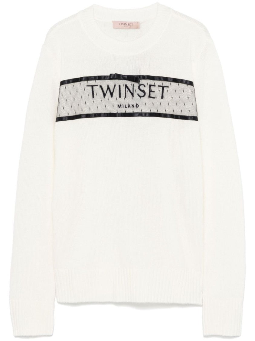 Twin-Set Beige Wool And Cashmere Blend Sweater