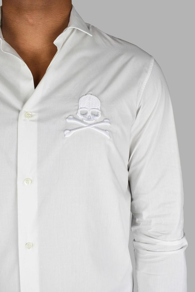 Philipp Plein Diamond Cut Ls Skull Shirt