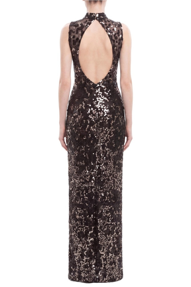 Saiid Kobeisy Sequin Embroidered Long Dress