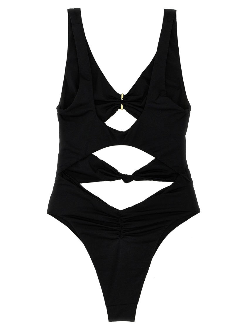 Elisabetta Franchi Trikini Knot Detail One-Piece Swimsuit