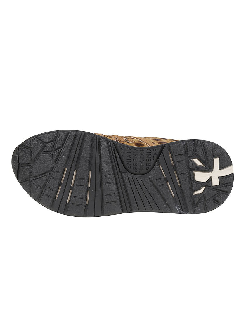 Premiata Leopard Print Bethcoin Calf Hair Sneakers