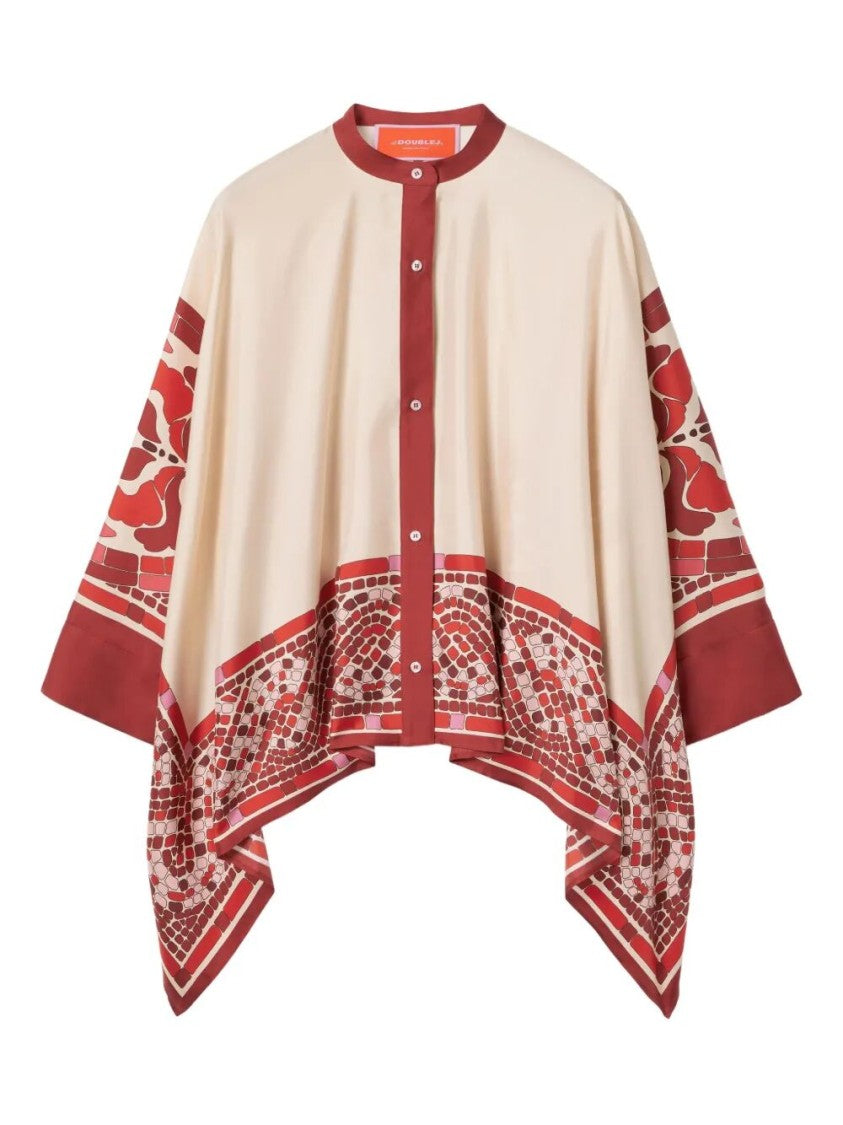 La Double J Silk Foulard Shirt With Patternssilhouette