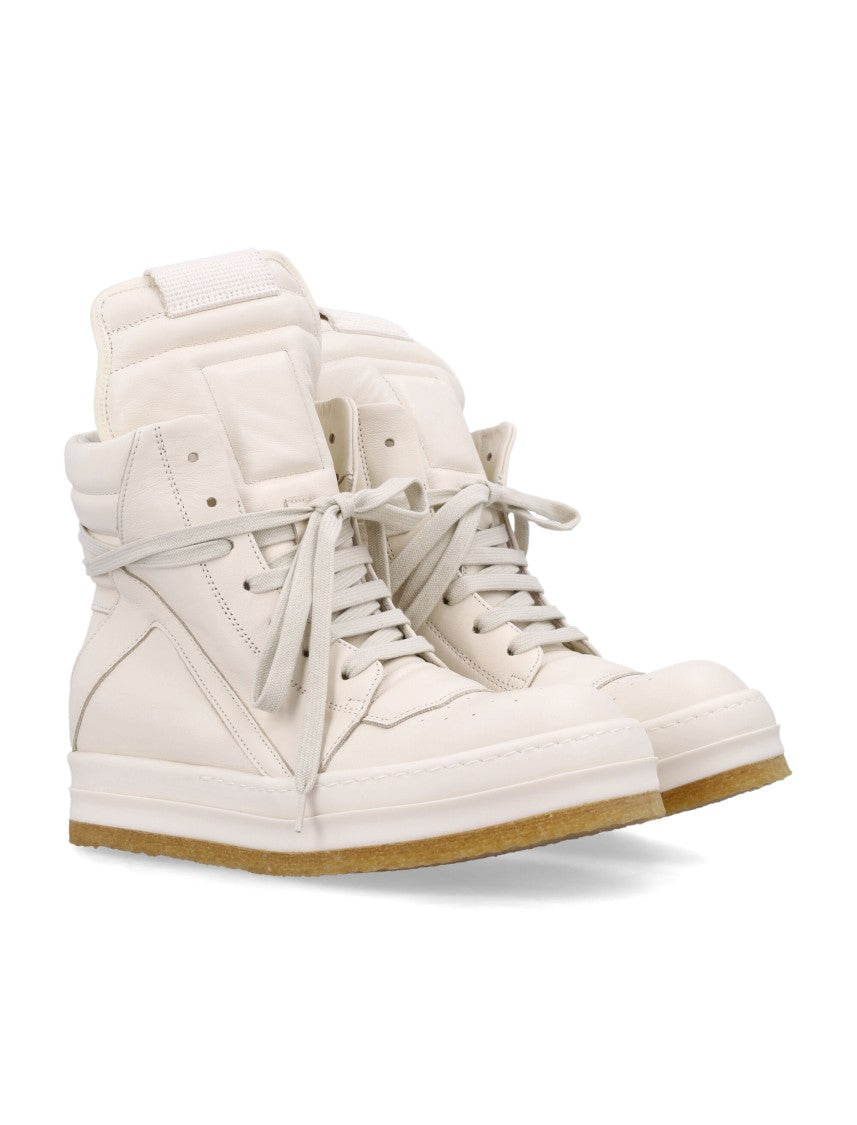 Rick Owens Geobasket High-Top Sneakers With Unique Creeper Sole