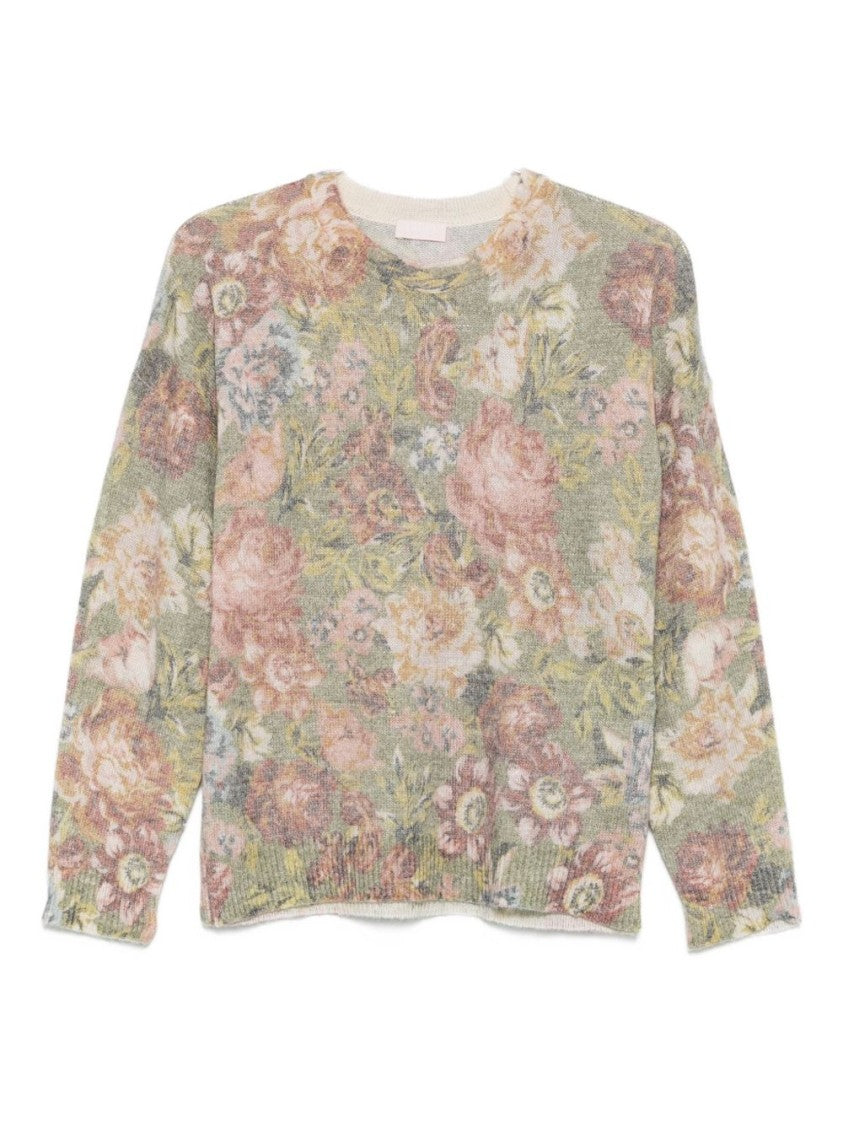 Liu Jo Floral Pattern Knit Sweater