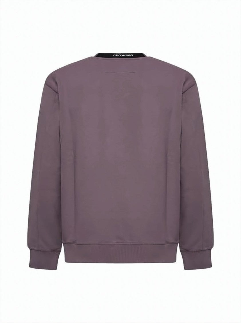 C.P. Company Relaxed-Fit Long-Sleeve Sweatshirt With Zippered Pocket And Circular Emblem