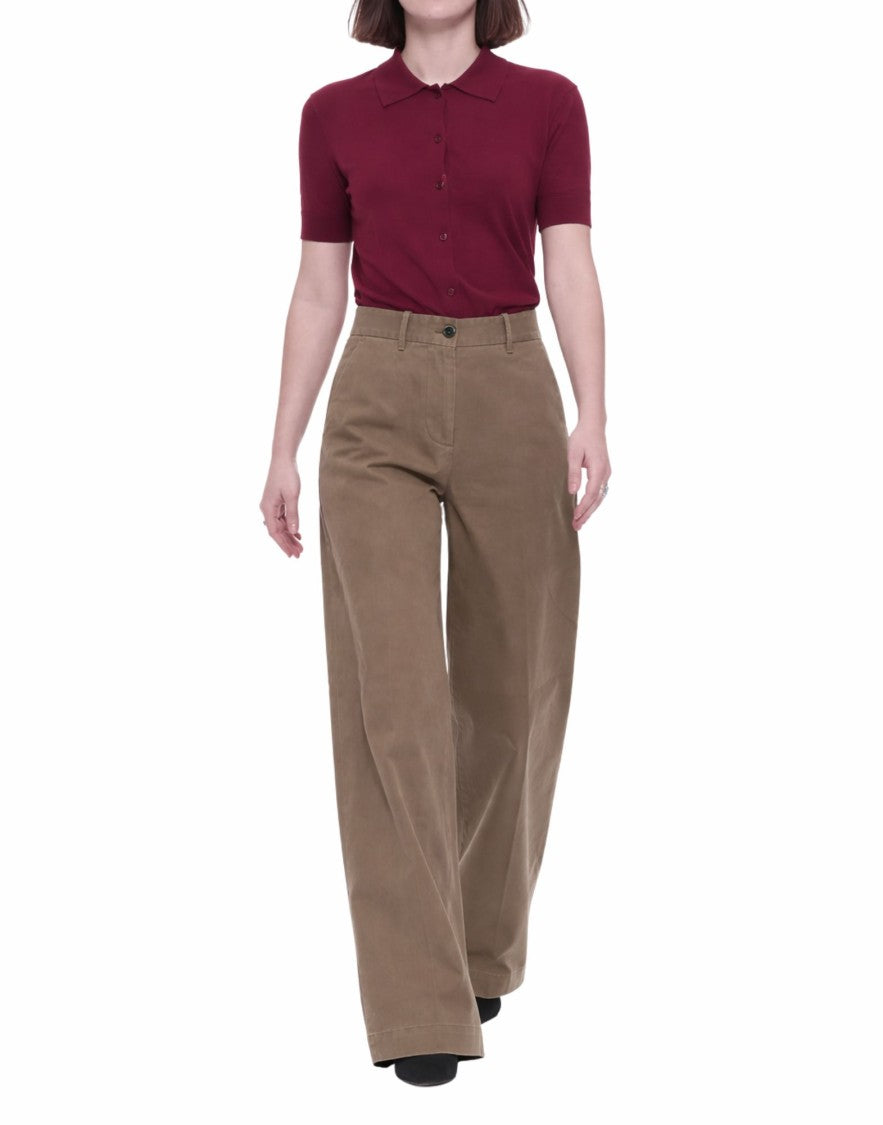 Nine In The Morning Olive Green Nancy Pants